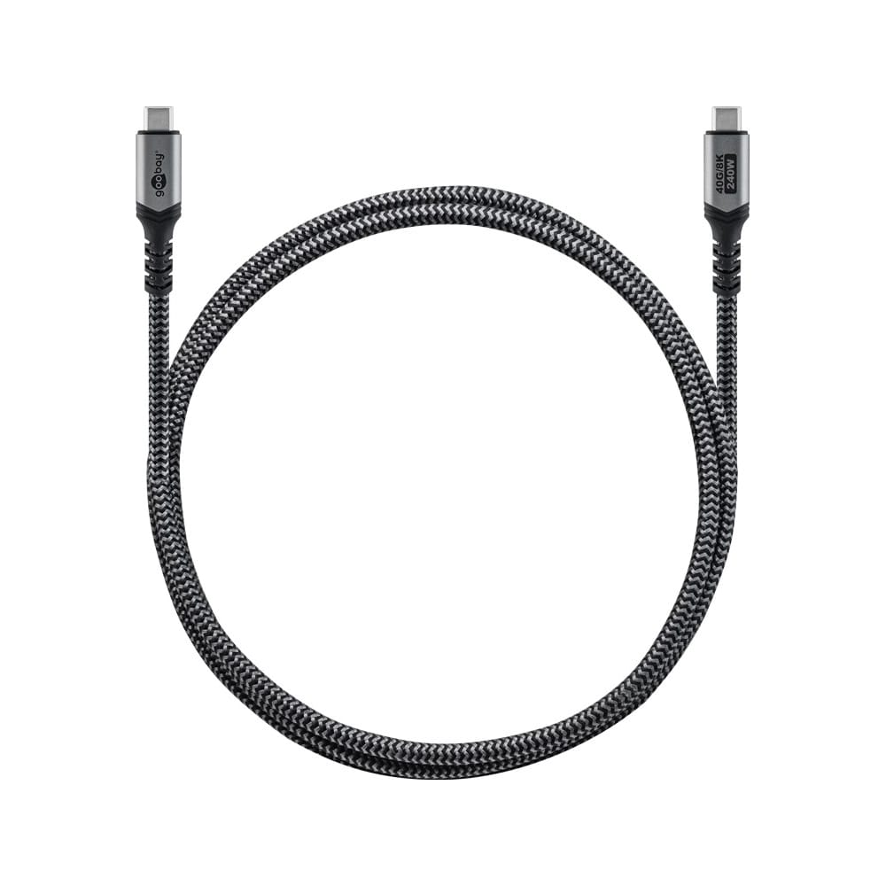 Goobay USB-C-kabel USB4, 1,5 m med 240 W och 40 Gbit/s dataöverföring