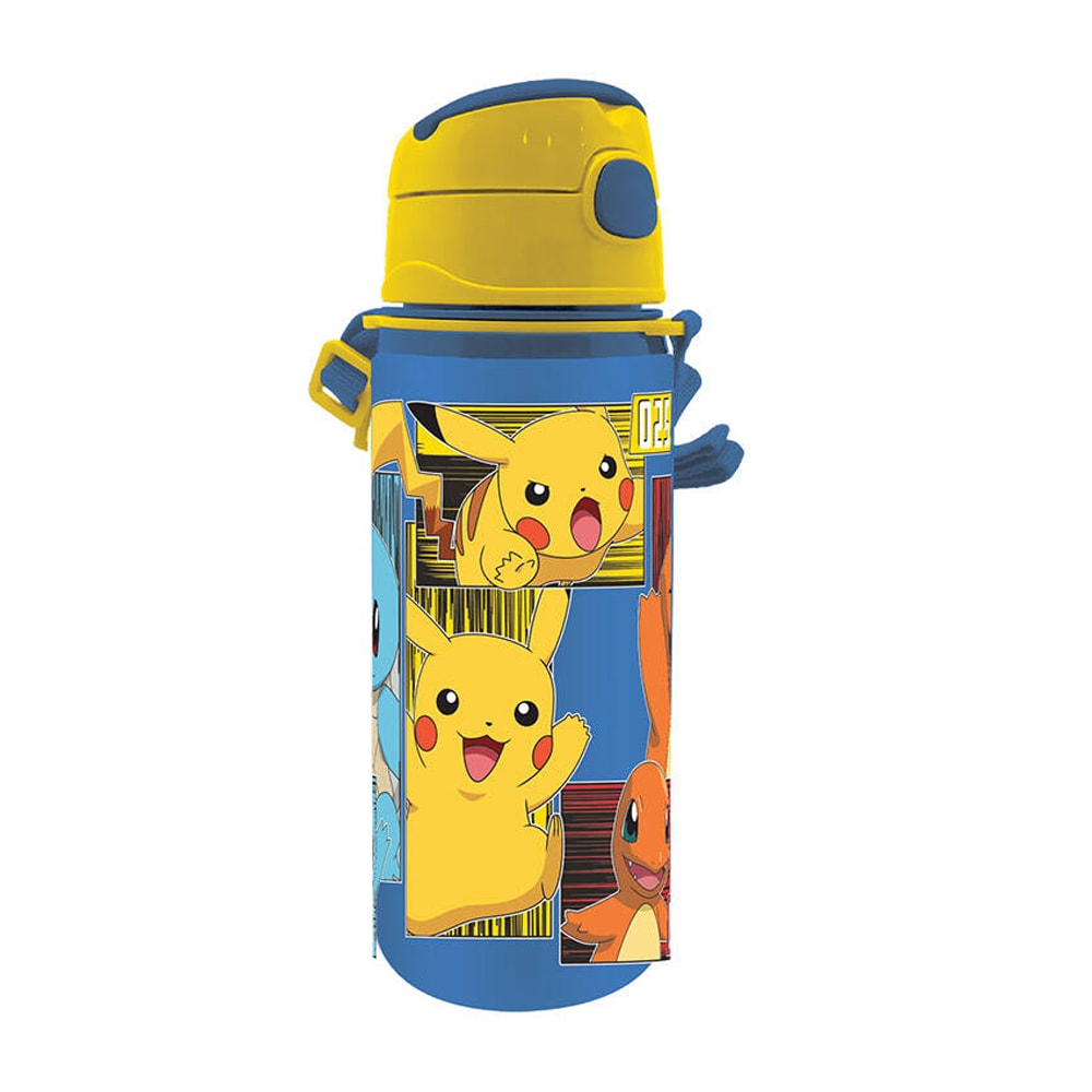 Pokemon vattenflaska 600 ml med barnvänligt lock