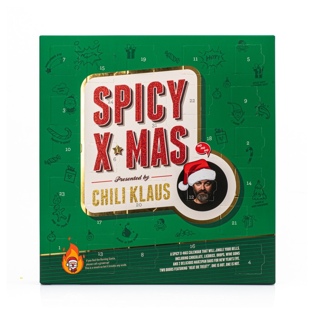 Chili Klaus Spicy X-mas adventskalender med chiligodis och delikatesser