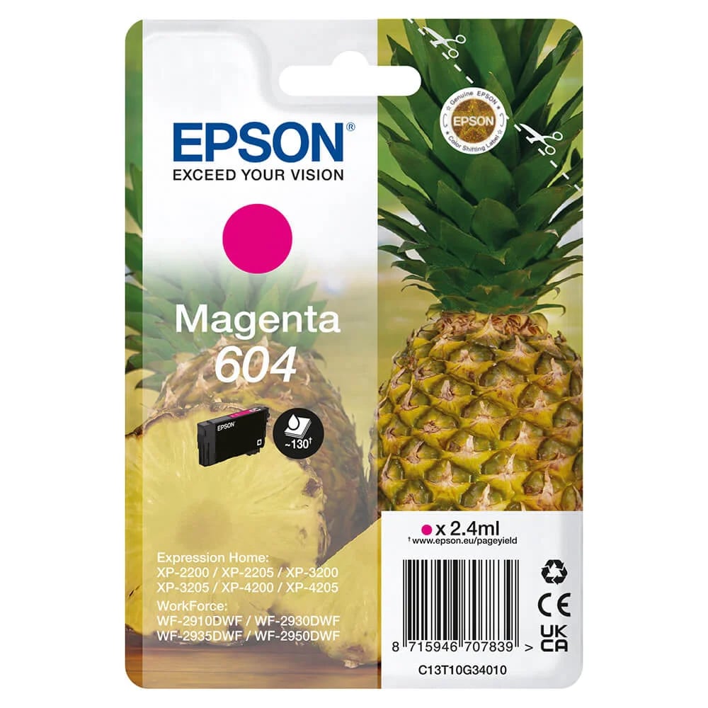 Epson 604 Bläckpatron C13T10G34010 - Magenta