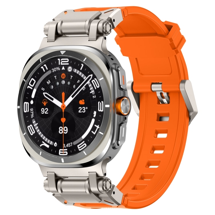 Silikonarmband till Samsung Galaxy Watch Ultra 47mm med Snabbfäste - Orange