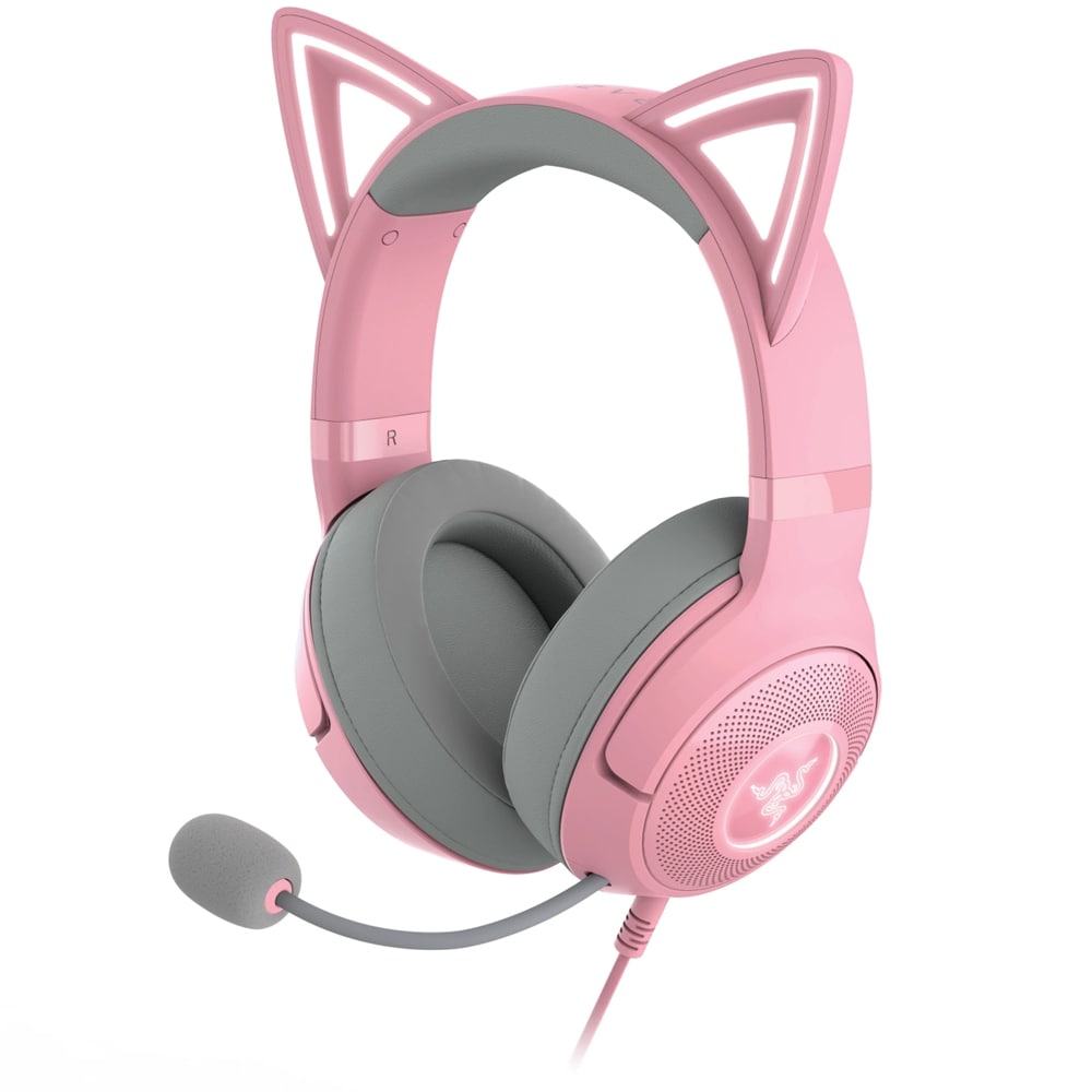 Razer Kraken Kitty V2 med RGB och kattöron - Rosa