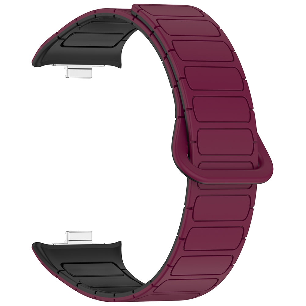 Silikonarmband med magnet till Xiamoi Redmi Watch 4 /  Watch Band 8 Pro / 9 Pro - Röd/Svart