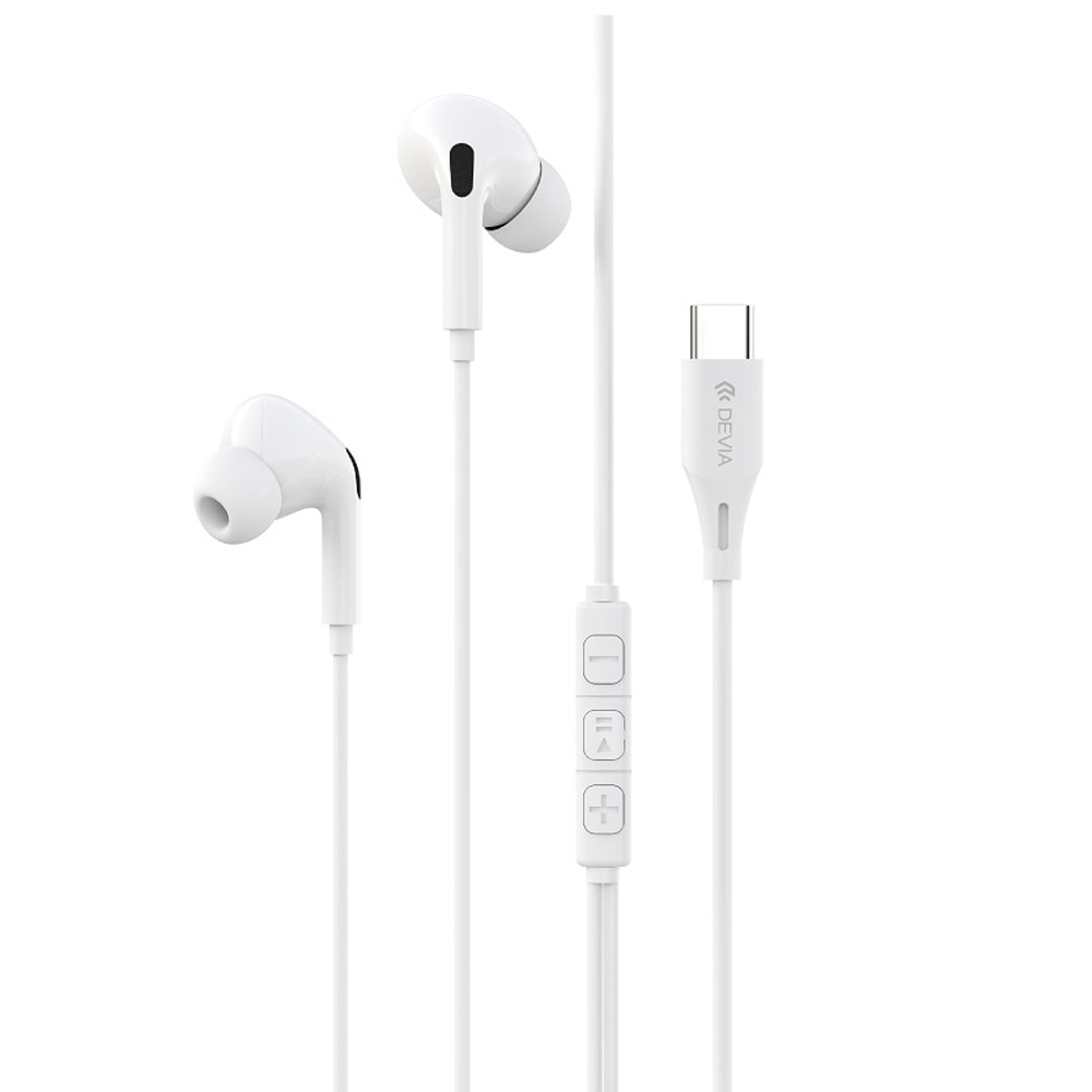 Devia Kintone A2 In-Ear Headset med USB-C - Vit