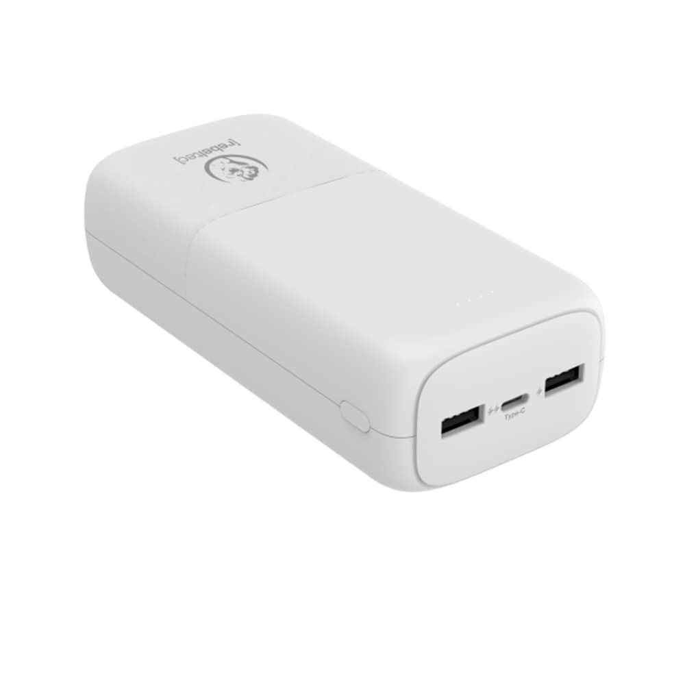 Rebeltec powerbank 10W med 30000mAh och smart laddningskontroll - Vit