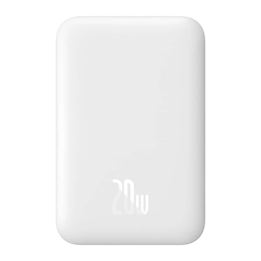 Baseus powerbank 6000mAh med 20W MagSafe trådlös laddning - Vit