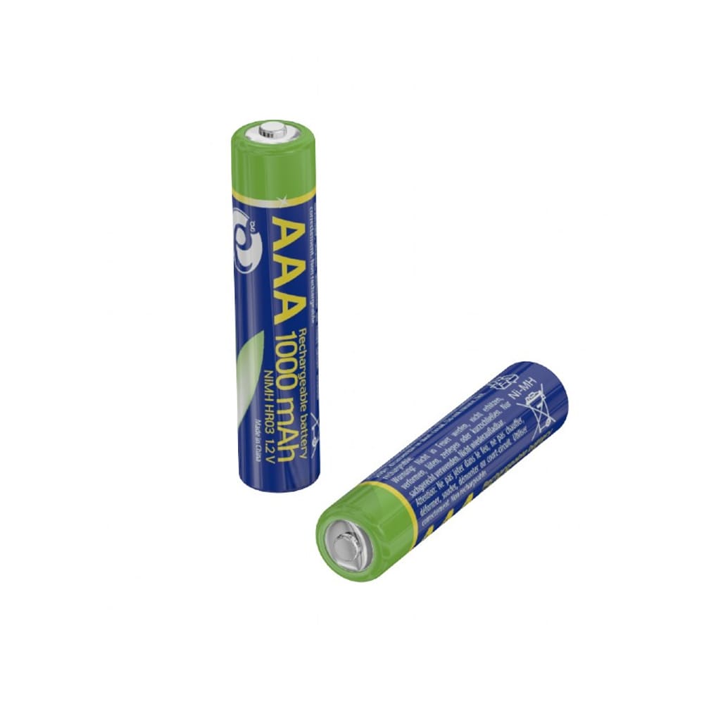 Uppladdningsbara AAA-batterier 1000mAh Ni-MH – 2-pack