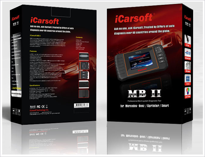 iCarsoft MB II Felkodsläsare Mercedes-Benz OBD2
