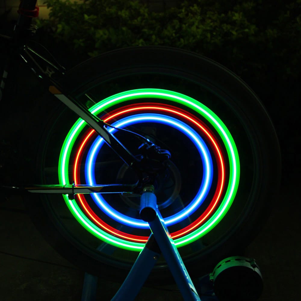 LED Cykelhjulsbelysning 2-pack Grön