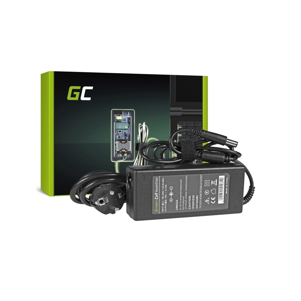 Green Cell laddare / AC Adapter till HP 90W / 19V 4.74A / 7.4mm-5.0mm