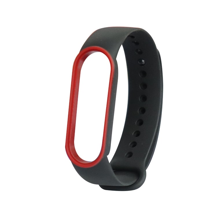 Elastiskt armband till Xiaomi Mi Band 5 Svart & Röd